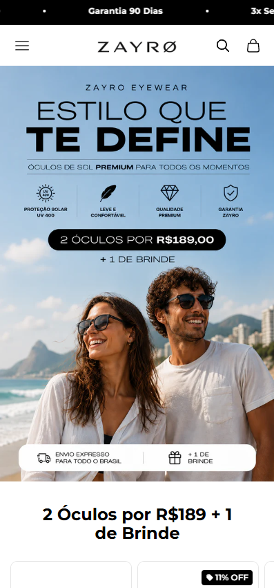 Projeto Zayro Eyewear